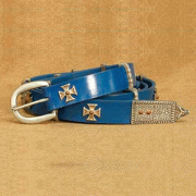Thin Blue Knightly Belt. Windlass. Cinturón Medieval Caballero. Marto